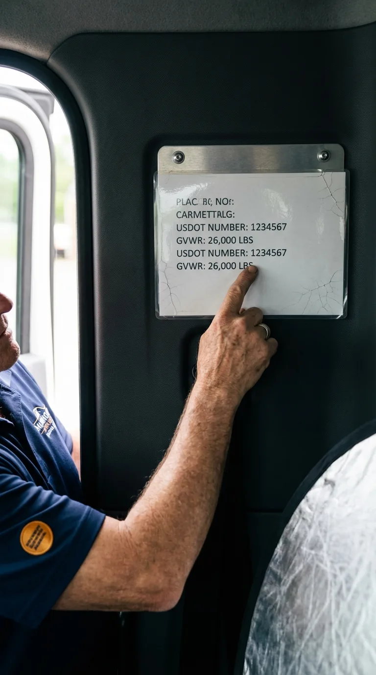 USDOT licensing placard verification in Rogersville